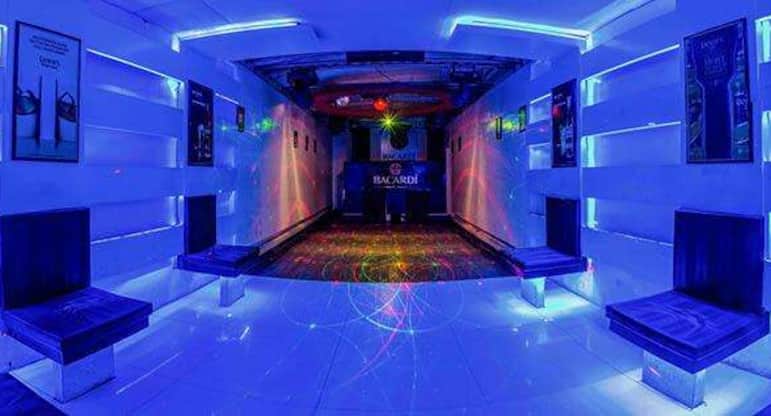 a very cool vew of club on roof